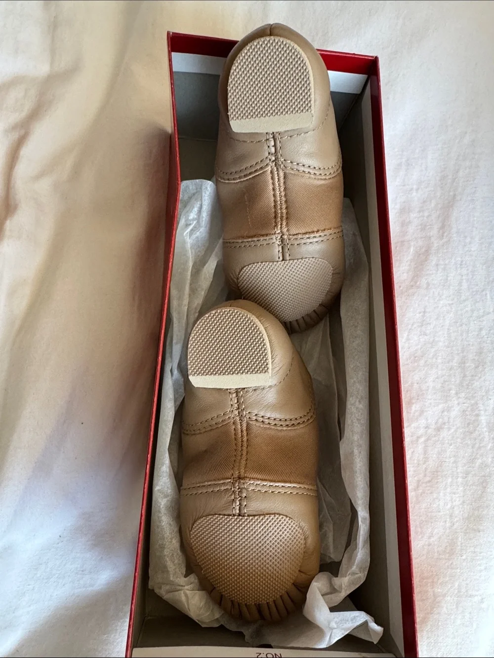 Capezio Taupe Leather Slip-On Baby Shoes